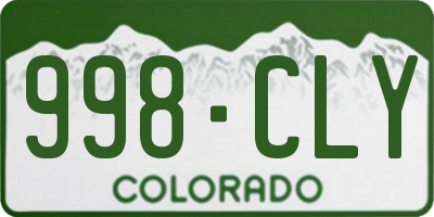 CO license plate 998CLY