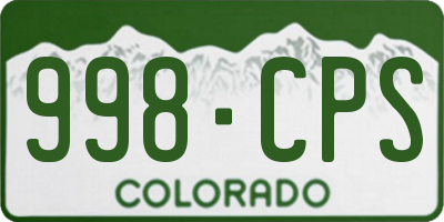 CO license plate 998CPS