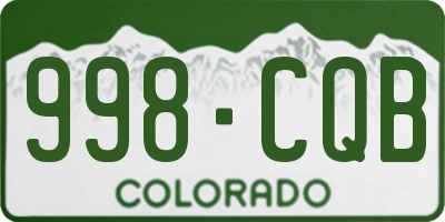 CO license plate 998CQB