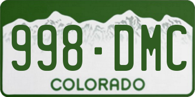 CO license plate 998DMC