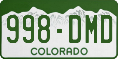 CO license plate 998DMD