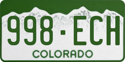 CO license plate 998ECH