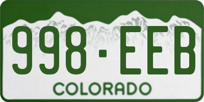 CO license plate 998EEB