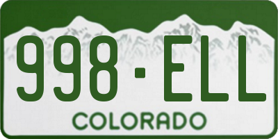 CO license plate 998ELL