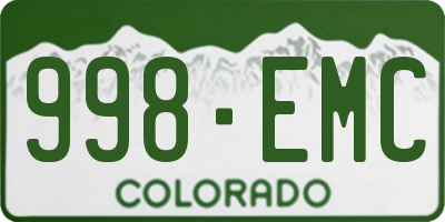 CO license plate 998EMC