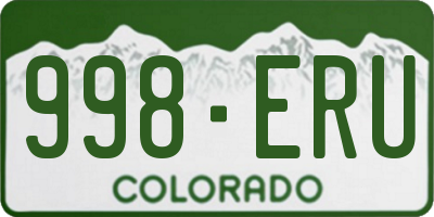 CO license plate 998ERU