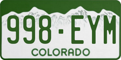 CO license plate 998EYM