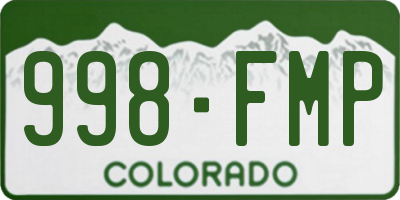 CO license plate 998FMP