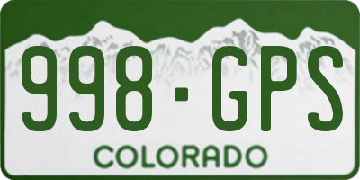 CO license plate 998GPS