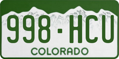 CO license plate 998HCU