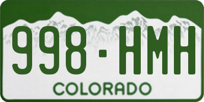 CO license plate 998HMH