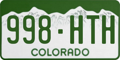 CO license plate 998HTH