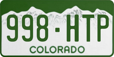 CO license plate 998HTP