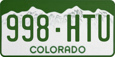 CO license plate 998HTU