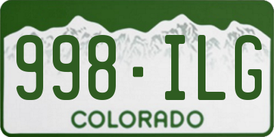 CO license plate 998ILG