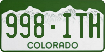 CO license plate 998ITH