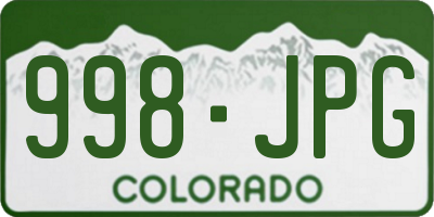 CO license plate 998JPG