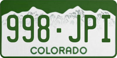 CO license plate 998JPI
