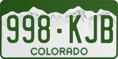CO license plate 998KJB