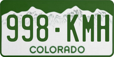 CO license plate 998KMH