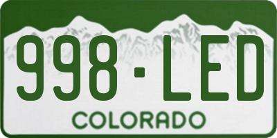CO license plate 998LED