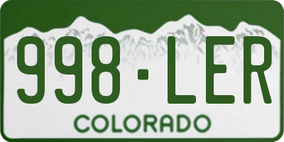 CO license plate 998LER