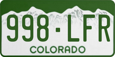 CO license plate 998LFR