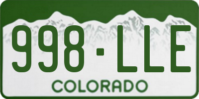 CO license plate 998LLE