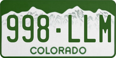 CO license plate 998LLM