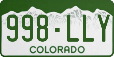 CO license plate 998LLY