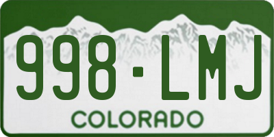 CO license plate 998LMJ