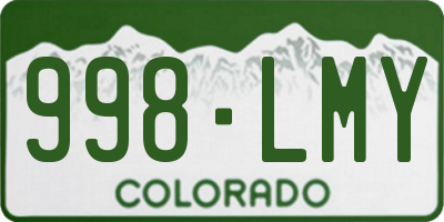 CO license plate 998LMY