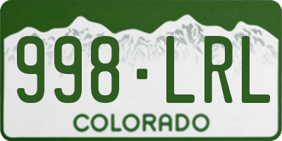 CO license plate 998LRL
