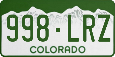 CO license plate 998LRZ