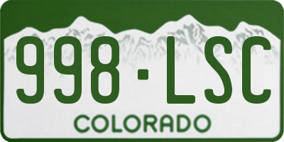 CO license plate 998LSC