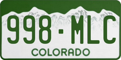 CO license plate 998MLC