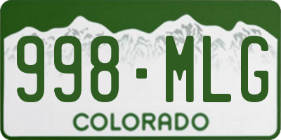 CO license plate 998MLG