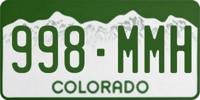 CO license plate 998MMH