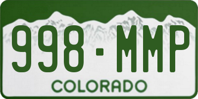 CO license plate 998MMP