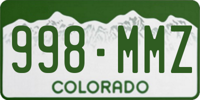 CO license plate 998MMZ