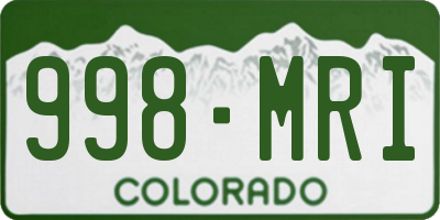 CO license plate 998MRI