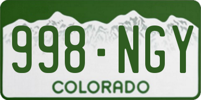 CO license plate 998NGY