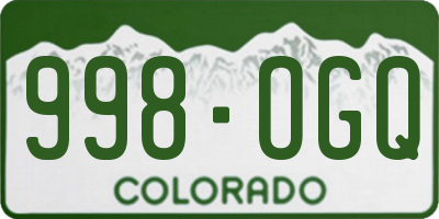 CO license plate 998OGQ
