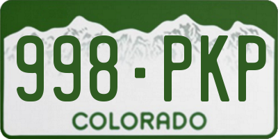 CO license plate 998PKP