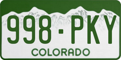 CO license plate 998PKY