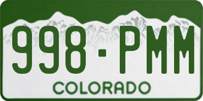 CO license plate 998PMM