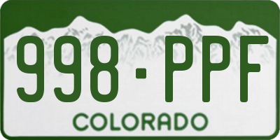 CO license plate 998PPF