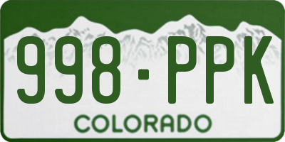 CO license plate 998PPK