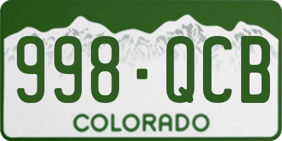 CO license plate 998QCB