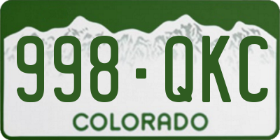 CO license plate 998QKC